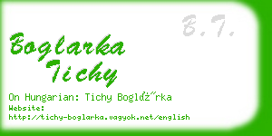 boglarka tichy business card